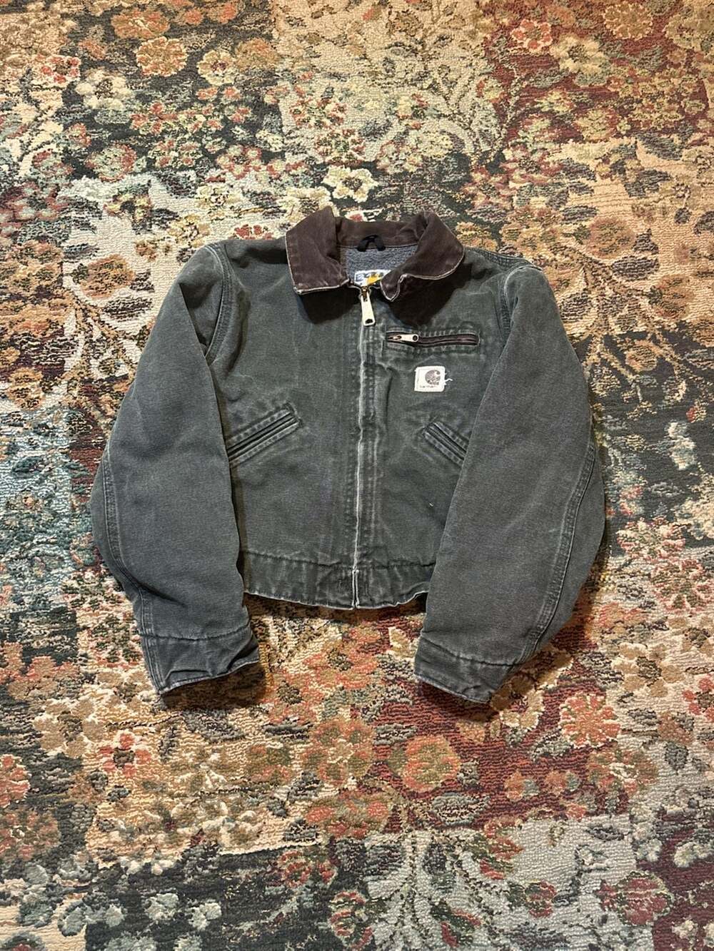 Vtg US Carhartt Detroit Blanket Lined Jacket Youth 8